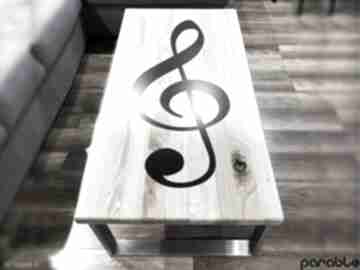 z kluczem wiolinowym - prezent dla muzyka, ława litego jesionowego stoły parable stół, lite