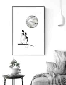 Obraz 50x70 cm wykonany ręcznie 3525581 art krystyna siwek do salonu, grafika czarno biała