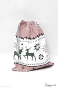 pod choinkę: na świąteczny sweterek biały rozmiar M dekoracje uszyciuch prezenty, worek