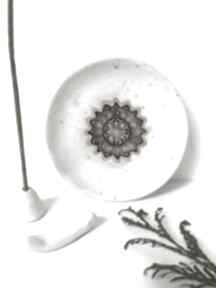 Zestaw 3 elementowy do aromaterapii dekoracje ceramika ana talerzyk na kadzidełko, jogi
