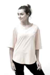T-shirt damski "shakira" brzoskwinia trzy foru letnia asymetryczna, koszulka, bluzka bawełniana