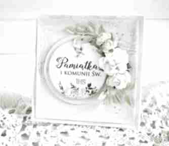 Pamiątka św scrapbooking vairatka handmade komunia, kartka na komunię