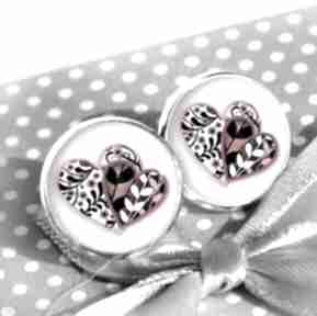 Dwa serca - śliczne kolczyki na prezent walentynkowy gala vena, serduszko, romantyczny