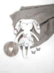 Szczęśliwy pluszowy króliczek maskotki mallow królik przytulanka - zajączek, lalka, prezent