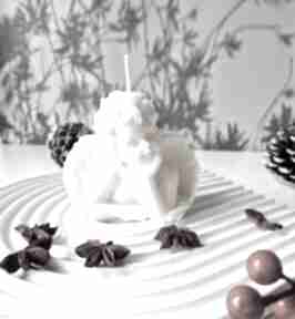Świeca sojowa - anioł no 2 dekoracje świąteczne neime candles, handmade, naturalna