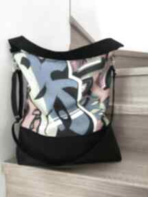 Torba hobo XXL - print graffiti na ramię pracownia 166, worek