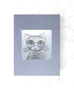 Maly, oryginalny kotkiem, kot obrazek, rysunek, grafika dla dzieci annasko koty, obraz, kotek