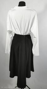 Spódnica czarna asymetryczna nun mi, sportowa, do pracy, elegancka wiosna 2024