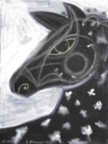 oryginał na 40x30 cm - vincent gabriela krawczyk obraz, ręcznie malowany, konik, koń, płótnie