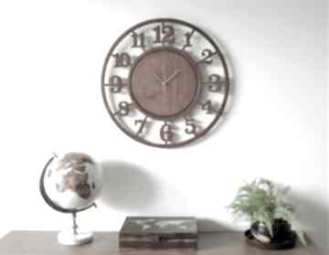 60 cm - drewniany zegar ścienny, bezgłośny zegary silva design duży