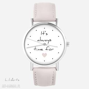 Zegarek - it is always time for love pudrowy róż zegarki yenoo