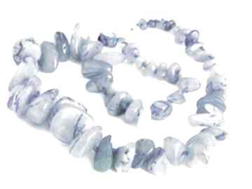 Jadeit niebieski - naszyjnik b495 herbarium jewelry korale, bryłki, klasyczne