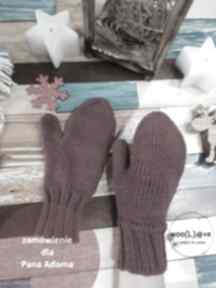 Wełniane merynoski - bordo wool love rękawiczki - pure merino, wełna z merynosa, prezent