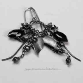Black spinel gaya pracownia srebro, oksydowane, markizy, metaloplastyka, liście