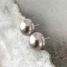 Srebrne sztyfty z perłami d104 artseko kolczyki, z eleganckie perły, swarovski