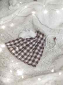 Prezenty święta: zestaw świąteczny dla lalki ubranka lalek maka design, sukienka, ubranko