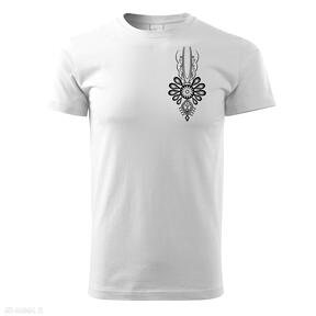 Tatra art - podhalańska klasyka parzenica t-shirt męski biały grafika koszulki, górski, szara