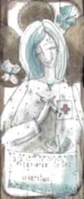 Deseczka "pielęgniarka to też " dekoracje marina czajkowska anioł, prezent, 4mara, dom