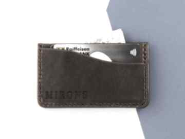 Portfel - męski cardholder karty: skóra skórzany mirons leather goods