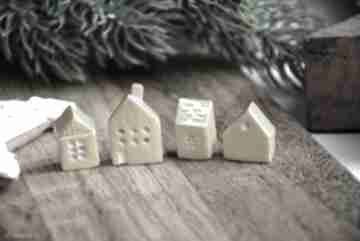prezent! 4 dekoracje świąteczne wooden love domek, domki, ceramika, miniaturka, ceramiczne