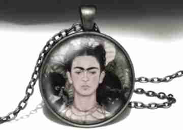 Frida kahlo duży medalion łańcuszkiem orientalny naszyjnik