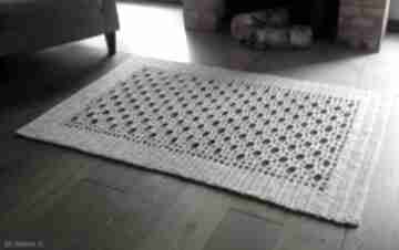 simon kremowy arte dania dywan, ze sznurka, z bawełny, ażurowy, prostokąt