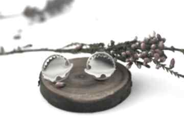 Srebrne kolczyki jeżyki jachyra jewellery, sztyfty, srebro, natura, mini