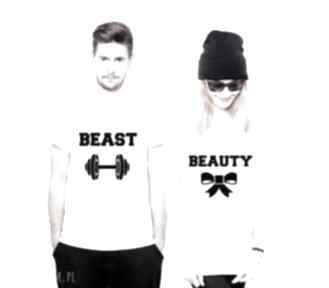 Koszulka dla par "beast - beauty " tailor made fun, love