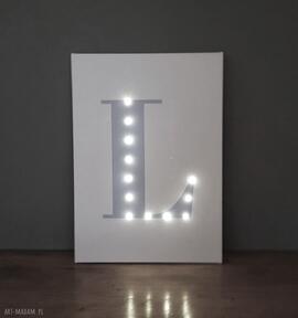Świecąca litera led personalizowany obraz lampa prezent na