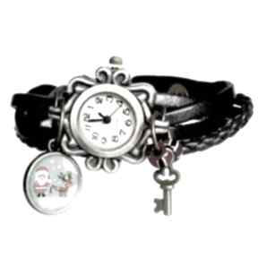Pomysł na święta upominki: zegarek damski na rękę: świąteczny prezent mikołaj i renifer