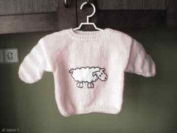 Sweterek "owieczka " gaga art, rękodzieło, mięciutki, niemowlę