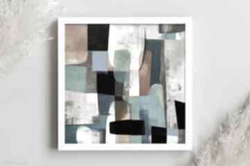 Geometryczna abstrakcja - wydruk giclee 50x50 cm minimalistyczny plakat annsayuri art obraz