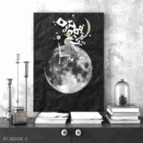 W świetle księżyca art print A4 plakaty parallel world grafika, ilustracja, formacie a4