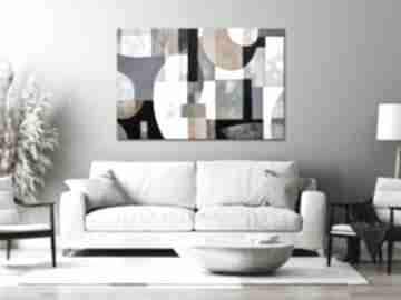 Minimalistyczny obraz abstrakcyjny - geometryczna 60x90 cm na płótnie annsayuri art, do salonu