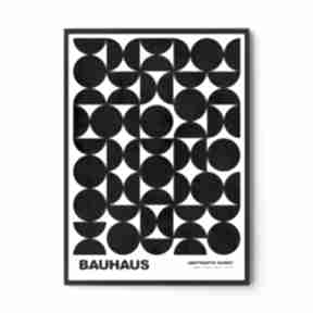 Plakat biało czarny bauhaus geometria - format 30x40 cm