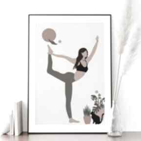Plakat "joginka" a4 dekoracje peprojektuje dla fanow jogi, do