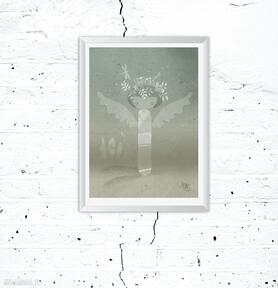 Grafika A3 plakaty lapatiq anioł, dom, totem, plakat, prezent