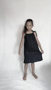 Sukienka letnia dla dziewczynki muślinowa granatowa ketu style, na lato - dziecka