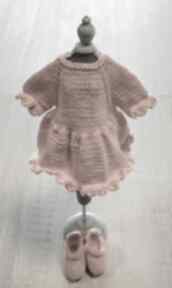 misia 40 cm ubranka lalek waldorfskie ubranko, sukienka, buciki, lalka, miś