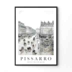 Pissarro french theater square - format 30x40 cm hogstudio plakat, plakaty, paryż, do salonu