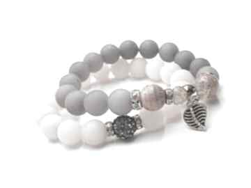 Grey and peach vol 2016 duo jadeity muszla matowe shamballa