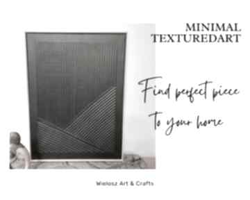 Obraz strukturalny 30x40 cm w drewnianej ramie dodatek do domu minimalizm wielgosz art