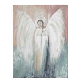 Anioł eae, obraz ręcznie malowany na płótnie aleksandrab, stróż