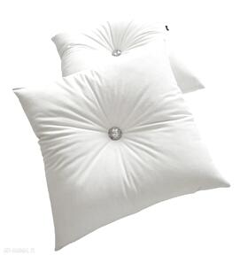 Poduszka premium dekoracyjna glamour welur kremowy biały jasiowe love, dekoracje, styl dodatki