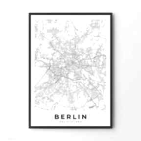 Plakat obraz mapa berlin 50x70 cm B2 hogstudio