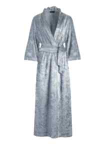 Szlafrok royal blue bielizna monika dolik welur, bathrobe, damski, meski, naturalny