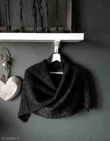 Finezyjny szal szaliki the wool art, wełniany na drutach, szalik, prezent, duży