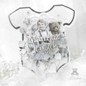 Kartka body na roczek, pierwsze urodziny "mysweetbabyboy" gotowa scrapbooking lulaczkowo