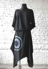 Circle sukienka niepogodę boho style plus size folk dress maxi