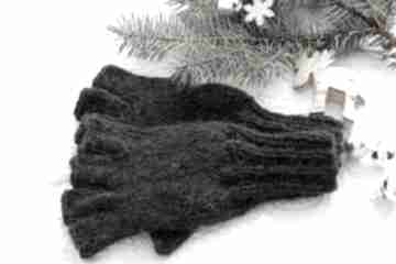 Bezpalczatki #8 rękawiczki mondu, męskie, dziergane, mitenki, alpaka